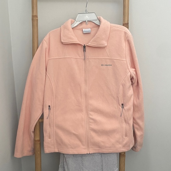 Columbia Light Pink Full-Zip Fleece Jacket - Picture 1 of 7